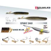 Naluca HERAKLES Shad Ispanic 11.4cm, culoare Shiner Melon, 9buc/plic