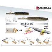 Naluca HERAKLES Shad Ispanic 11.4cm, culoare White, 9buc/plic