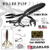 Rac HERAKLES Killer Flip 10cm, culoare Watermelon Red Flake, 7buc/plic