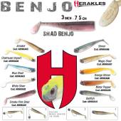 Shad HERAKLES Benjo, 7.5cm, culoare Motor Pepper, 7buc/plic