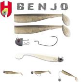 Combo shad HERAKLES Benjo 7.5cm, culoare White Silver