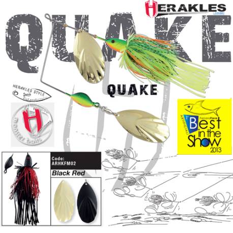 Spinnerbait HERAKLES Quake 1 1/2oz 42g, culoare Black/Red