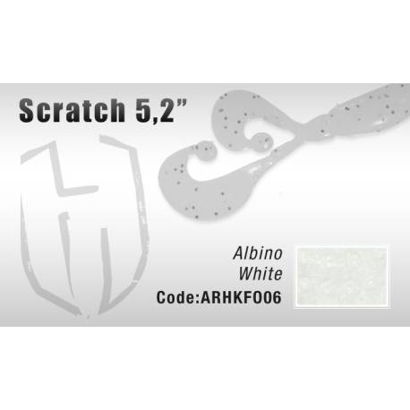 Grub HERAKLES Scratch 13cm, culoare Albino White, 7buc/plic