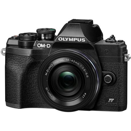 Olympus OM-D E-M10 Mark IV Kit cu Obiectiv 14-42mm, negru