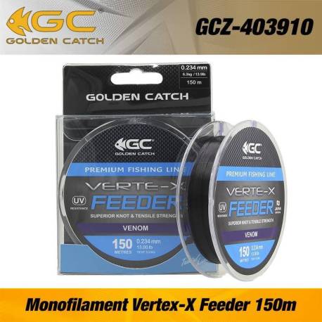 Fir monofilament GOLDEN CATCH Verte-X Feeder Venom 150m, 0.234mm, 5.9kg