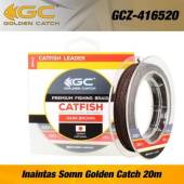 Fir inaintas textil GOLDEN CATCH Catfish Leader 20m, 0.70mm, Dark Brown