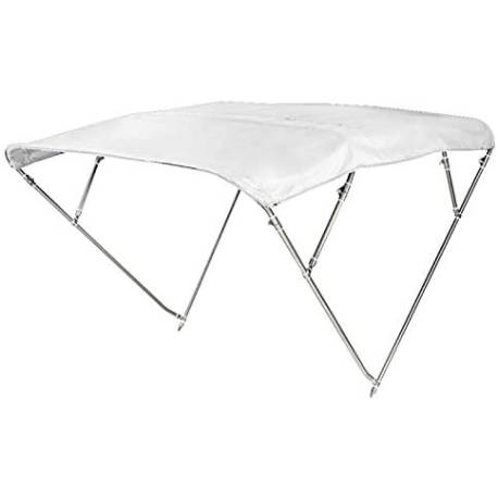 Bimini top OSCULATI High 4 arcade, inox AISI316, alb, latime 220/230cm, inaltime 145cm, lungime 250cm