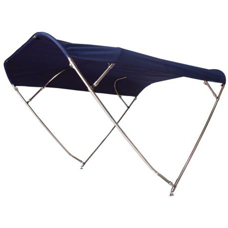 Bimini top OSCULATI Shade Master Inox Depth, 4 arcade, albastru, latime 195/210cm, inaltime 140cm, lungime 255cm