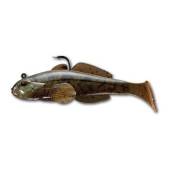 Naluci LIVETARGET Goby Swimbait 8cm, 14g, culoare brown/pumpkin, 3buc/plic