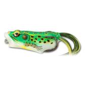 Popper LIVETARGET Hollow Body Frog 6.5cm, 14g, culoare Floro Green/Yellow