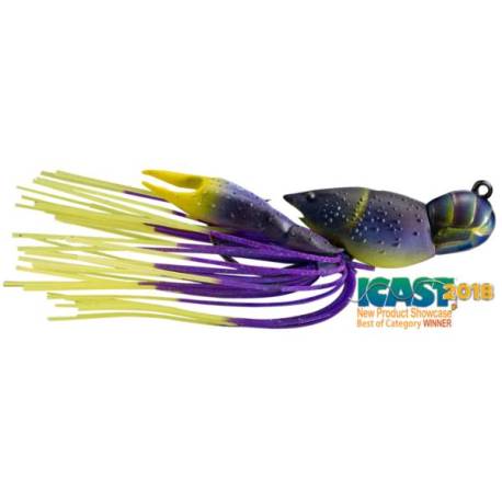 Naluca LIVETARGET Hollow Crawfish Jig 4cm, 11g, 148 Junebug/Chartreuse