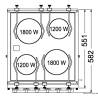 Aragaz electric cu cuptor TECHIMPEX Horizon, otel inoxidabil 1500W, 220V