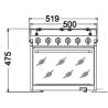 Aragaz electric cu cuptor TECHIMPEX Horizon, otel inoxidabil 1500W, 220V