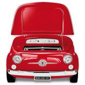 Frigider SMEG FIAT 500 rosu, 109L, 86.5x128x81.5cm