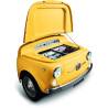 Frigider SMEG FIAT 500 galben, 109L, 86.5x128x81.5cm