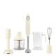 Blender de mana cu accesorii SMEG 50's Style, HBF22CREU, crem