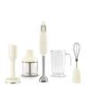 Blender de mana cu accesorii SMEG 50's Style, HBF22CREU, crem
