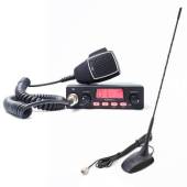Kit statie radio CB TTi TCB-550 EVO, VOX, Filtru NB, 12-24V cu antena PNI Extra 48 cu magnet, 26-30mhz