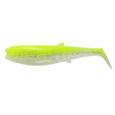 Naluca SAVAGE GEAR Cannibal Shad 10cm, 9g, Fluo Yellow Glow, 5buc/plic