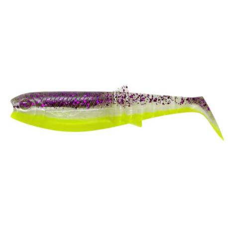 Naluca SAVAGE GEAR Cannibal Shad 8cm, 5g, Purple Glitter Bomb, 5buc/plic