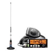 Kit statie radio CB PRESIDENT Barry II + antena CB Missouri 72cm