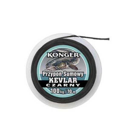 Fir inaintas DREAD CAT KONGER Kevlar Leader Negru 0.90mm, 100kg, 10m