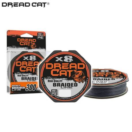 Fir textil DREAD CAT X8 Black, 0.60mm, 72.2kg, 300m