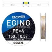 Fir textil GOSEN Answer Eging PE X4 White Color Marking 150m, PE 0.8, 0.148mm, 6.4kg