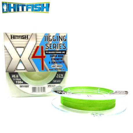 Fir textil HITFISH X4 Jigging Series Light Green 150m, 0.185mm, 10.6kg