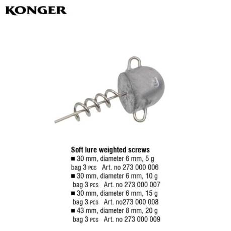 Lest cu arc KONGER Swimbait System 30mm, 15g, 3 buc/set