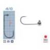 Microjig turnat MEITO HOOKS, Nr.4/0, 4g, 5buc/plic