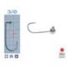 Microjig turnat MEITO HOOKS, Nr.3/0, 3g, 5buc/plic