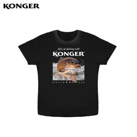 Tricou cu maneca scurta KONGER imprimat cu crap, XXXL