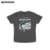 Tricou cu maneca scurta KONGER imprimat cu salau, S