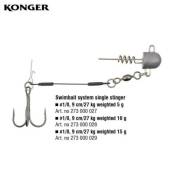 Montura KONGER Swimbait System Stinger 1 ancora, 1/0, pin, 9cm, 27kg, 15g