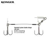 Montura KONGER Swimbait System Stinger 2 ancore, 2/0, pin, 12cm, 27kg