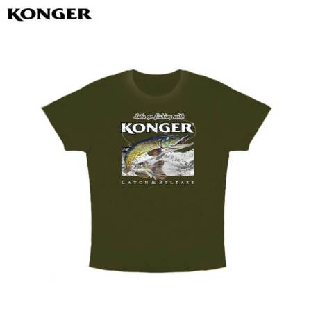 Tricou cu maneca scurta KONGER imprimat cu stiuca, S