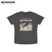 Tricou cu maneca scurta KONGER imprimat cu biban, M