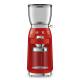 Rasnita de cafea SMEG 50's Style, CGF01RDEU, rosu