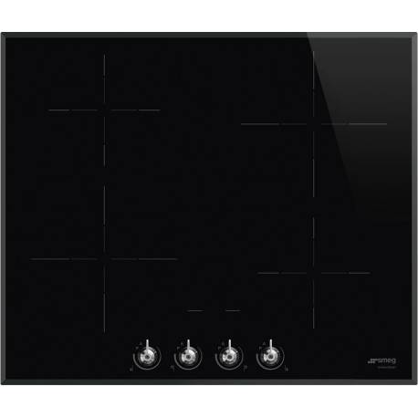 Plita incorporabila cu inducţie SMEG Classica, SI364BM, 60 cm, 4 zone de gatit
