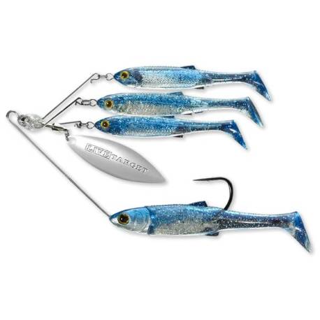 LIVE TARGET BaitBall Spinner Rig Small 11g 854 Purple Blue/Silver