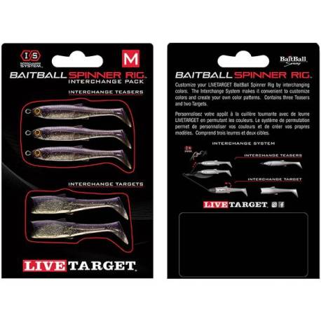 Rezerva LIVE TARGET BaitBall Spinner Rig Small 851 Purple Pearl/Silver