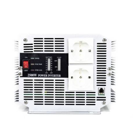 Invertor de tensiune PRESIDENT 2500W 12V-230V, sinusoida modificata, port USB, telecomanda inclusa