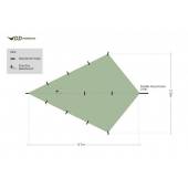 Tenda DD HAMMOCKS SuperLight Bikepacker Tarp 3.7m x 2.3m