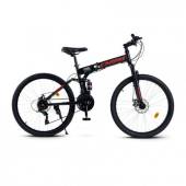 Bicicleta MTB pliabila CARPAT C2668C, roti 26", frane pe disc, Negru/Rosu