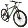Bicicleta MTB-HT CARPAT Montana C2799A, 21 viteze, roti 27.5", Gri/Negru/Verde