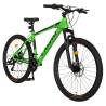 Bicicleta MTB-HT CARPAT C2758C, roti 27.5", cadru aluminiu, Verde cu design Negru