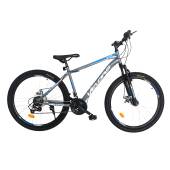 Bicicleta MTB-HT VELORS Vulcano V2609A, roti 26", Gri/Albastru/Alb