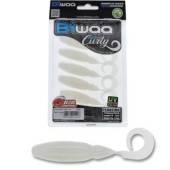 Grub BIWAA TailgunR Curly 9cm, culoare 008 Pearl White, 7buc/plic