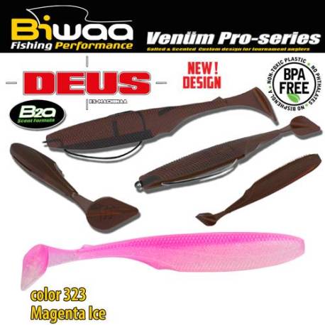 Shad BIWAA Deus 7.5cm 323 Magenta Ice, 10buc/plic